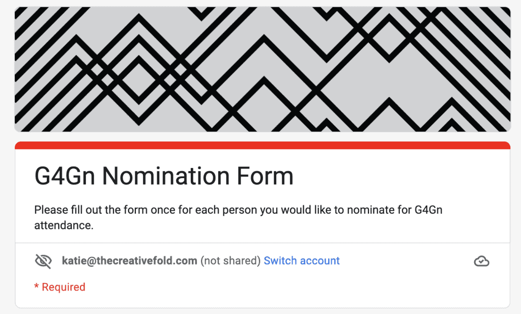 G4Gn Nomination Form