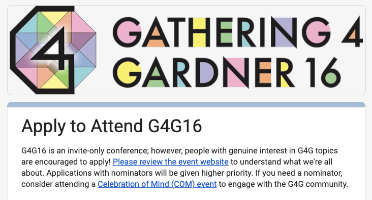 Apply to Attend Form