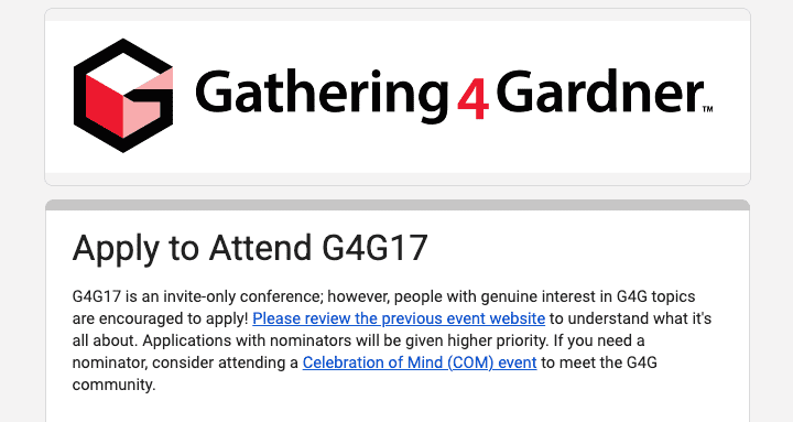 Apply to Attend Form